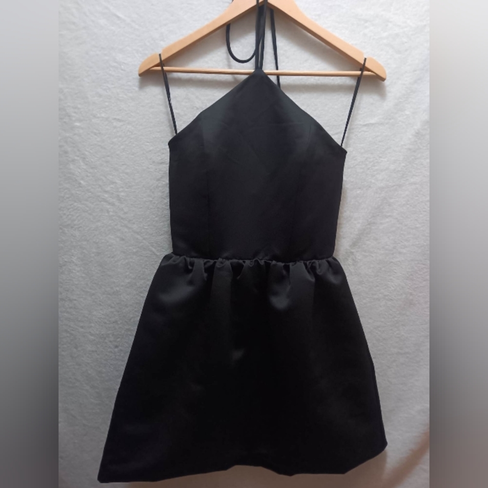 DELFI Collective NWOT Anthropologie Black Halter Cocktail Dress Size XS - Picture 5 of 11